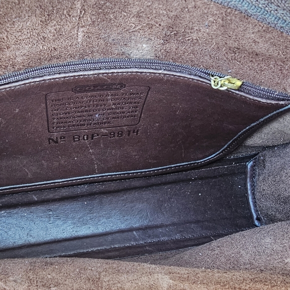 Coach Vintage Sutton Zip Bag Mahogany Brown Leather Crossbody 9814 - Picture 3 of 9